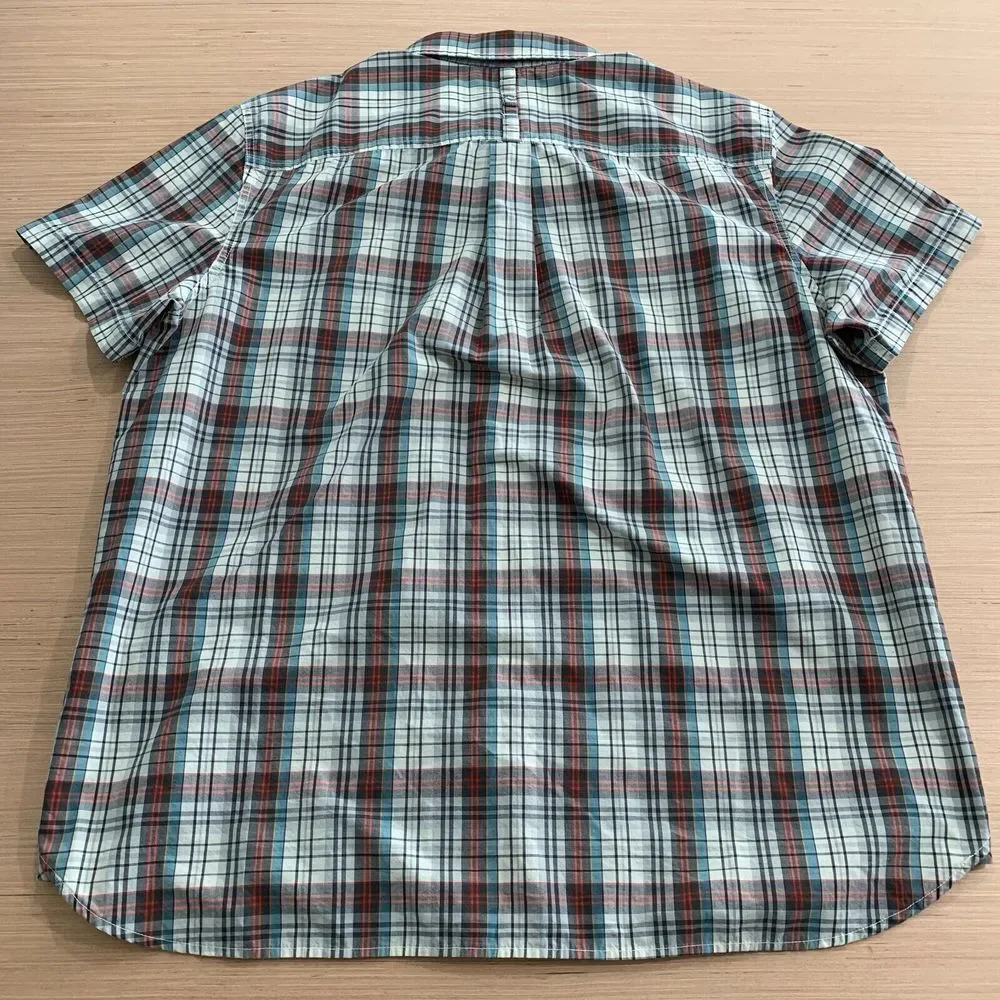 The North Face Hammets‎ Button Up Shirt Mens XXL Plaid Gray Blue Red